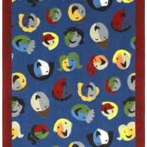 A fun rug with children smiling