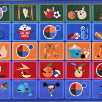 A children's rug displaying good nutrition.