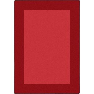 A red rectangle rug